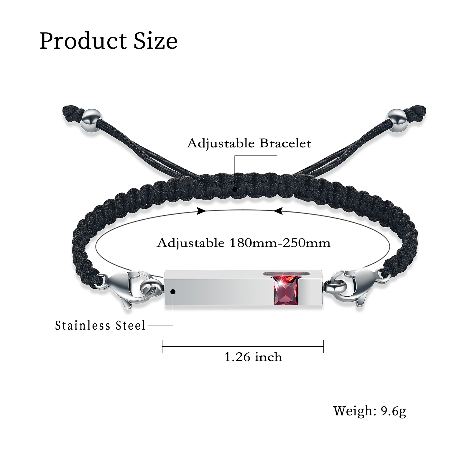 Bar Urn Bracelet for Ashes for Women Men Handmade Braided Rope Cremation Bangle - Picture 25 of 77