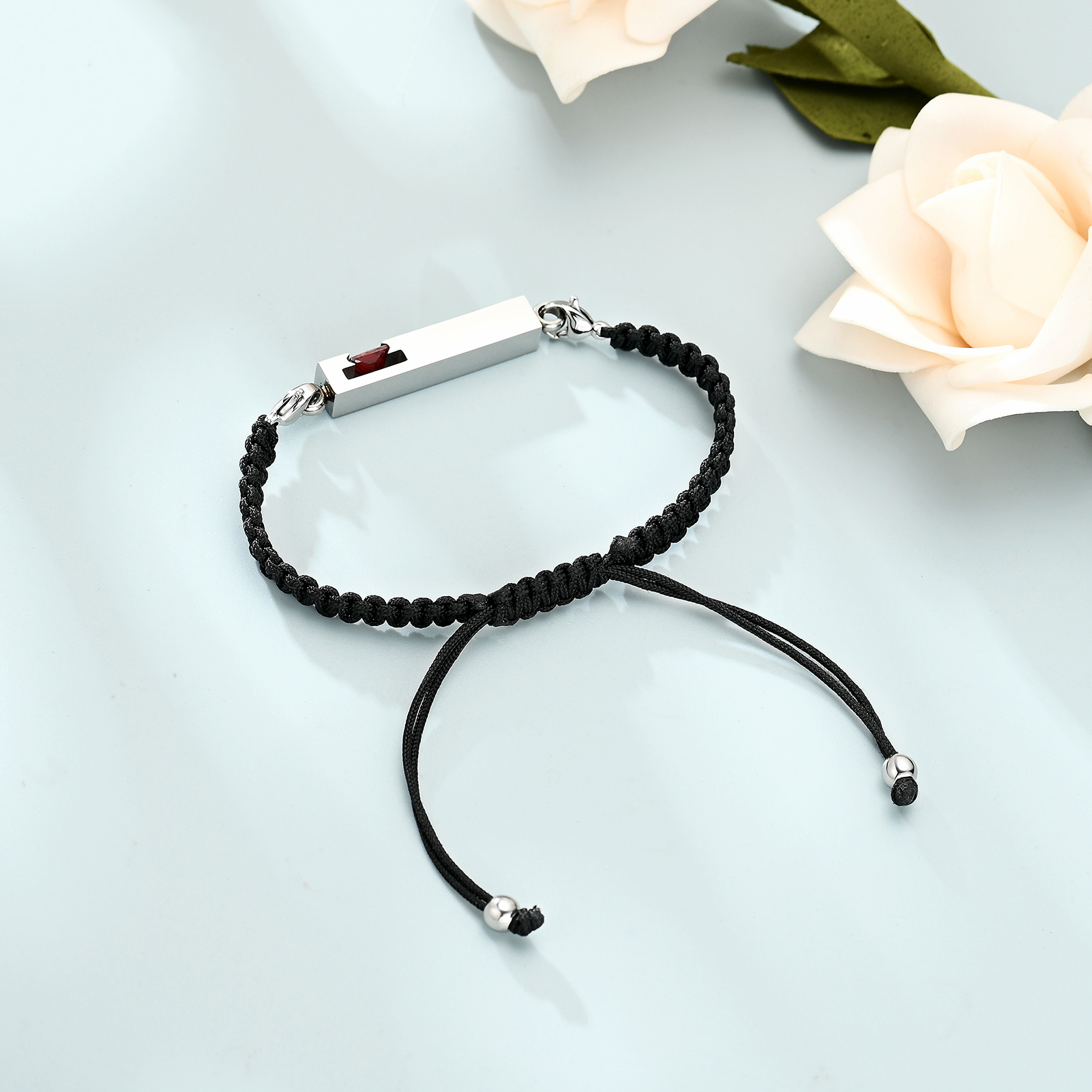 Bar Urn Bracelet for Ashes for Women Men Handmade Braided Rope Cremation Bangle - Picture 27 of 77