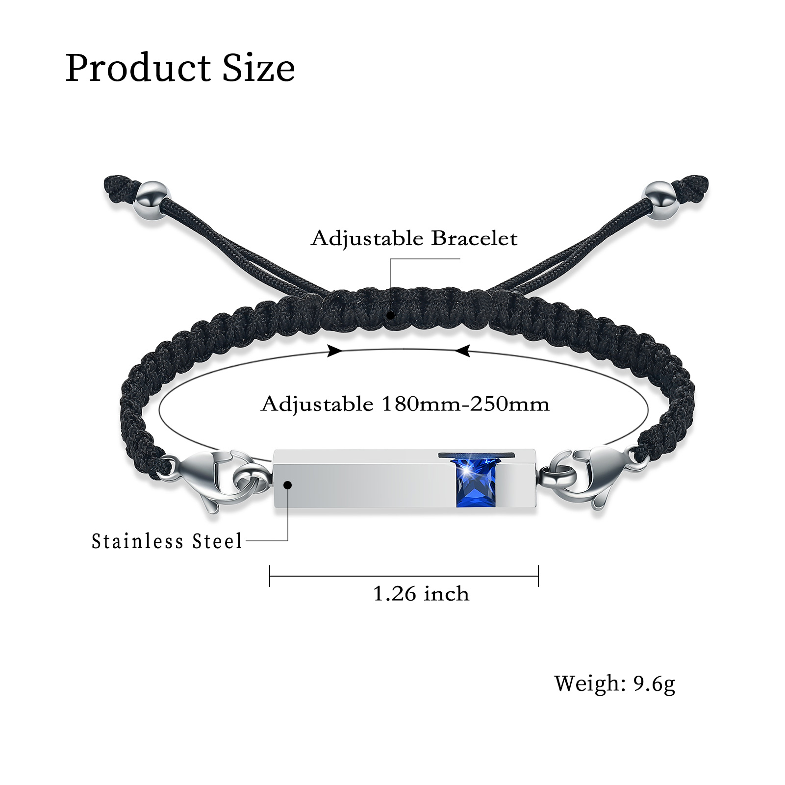 Bar Urn Bracelet for Ashes for Women Men Handmade Braided Rope Cremation Bangle - Picture 31 of 77