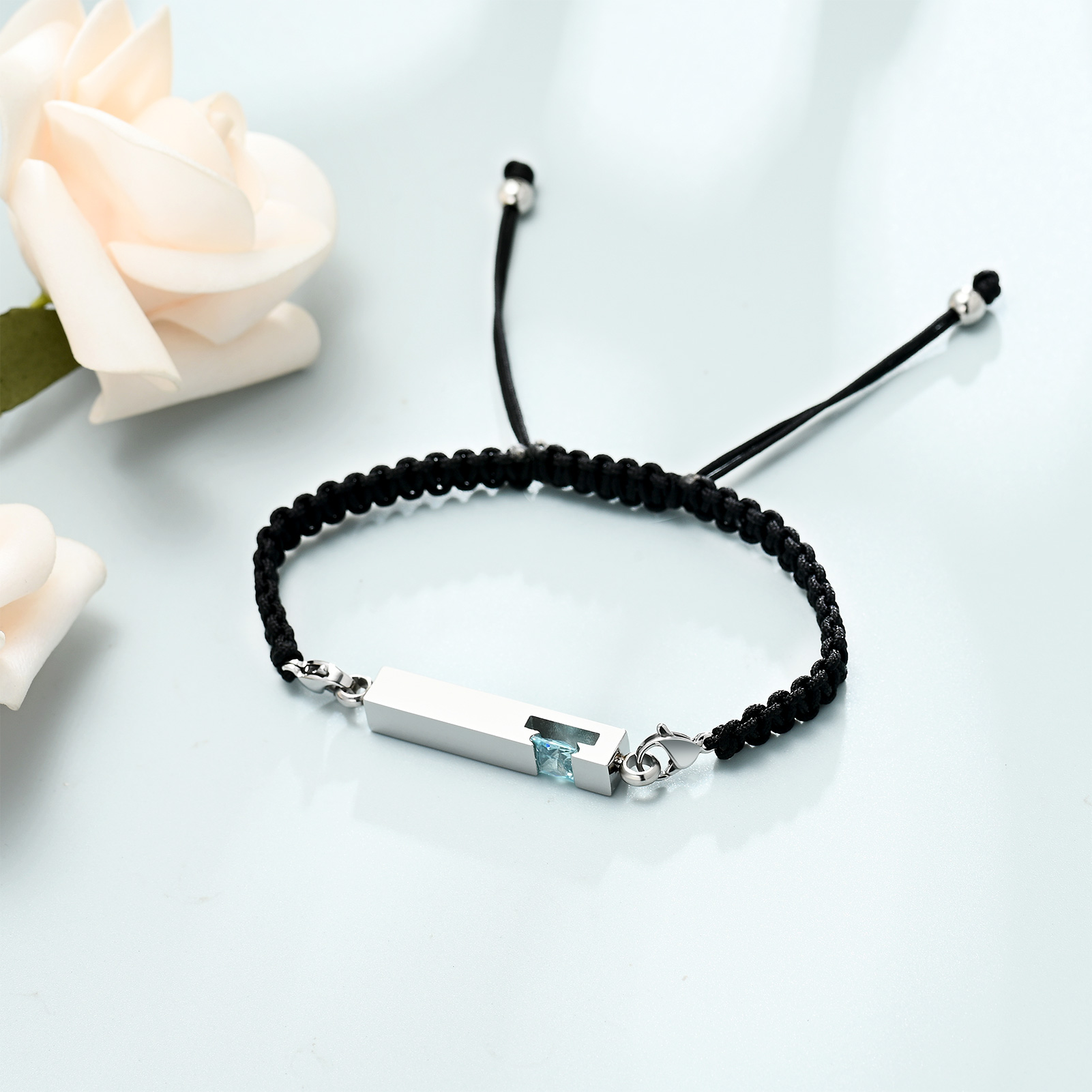 Bar Urn Bracelet for Ashes for Women Men Handmade Braided Rope Cremation Bangle - Picture 40 of 77