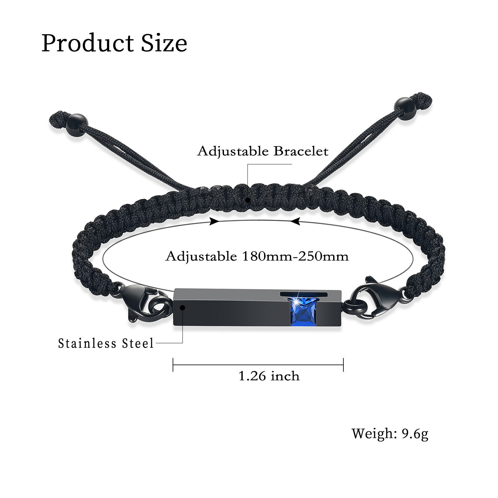 Bar Urn Bracelet for Ashes for Women Men Handmade Braided Rope Cremation Bangle - Picture 49 of 77
