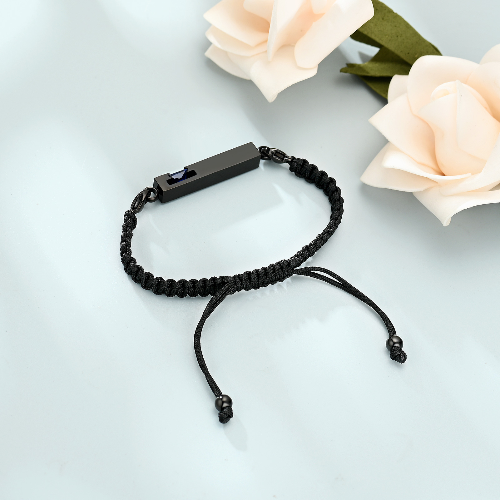Bar Urn Bracelet for Ashes for Women Men Handmade Braided Rope Cremation Bangle - Picture 52 of 77