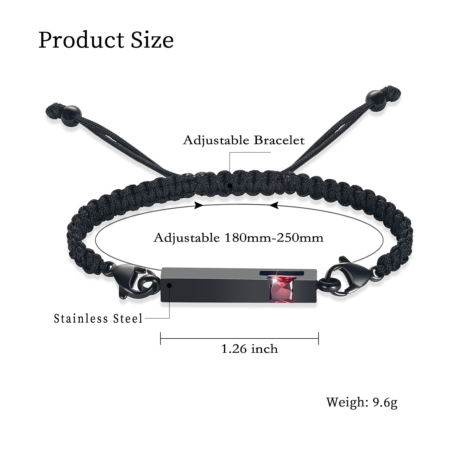 Bar Urn Bracelet for Ashes for Women Men Handmade Braided Rope Cremation Bangle - Picture 55 of 77