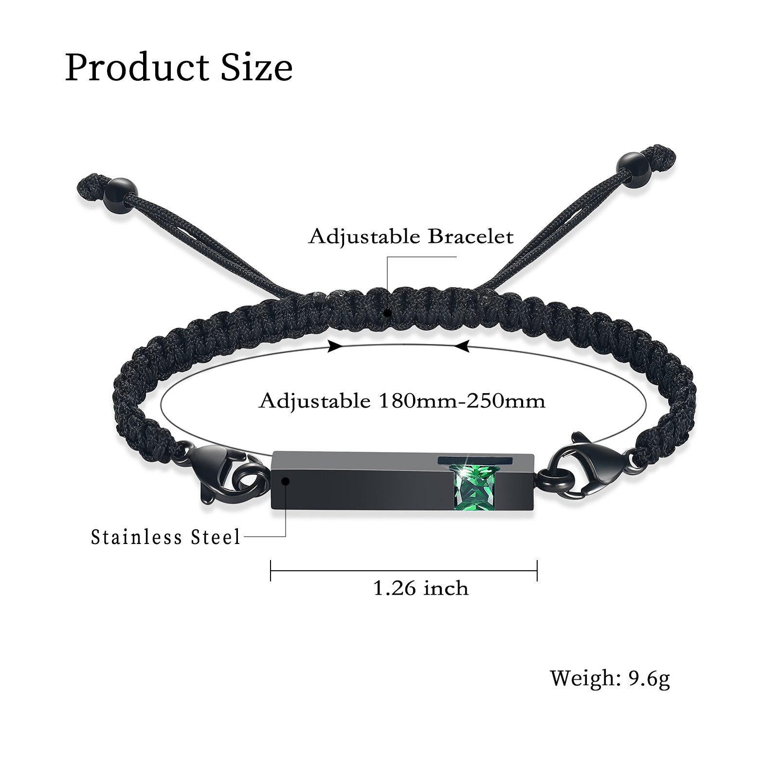 Bar Urn Bracelet for Ashes for Women Men Handmade Braided Rope Cremation Bangle - Picture 61 of 77