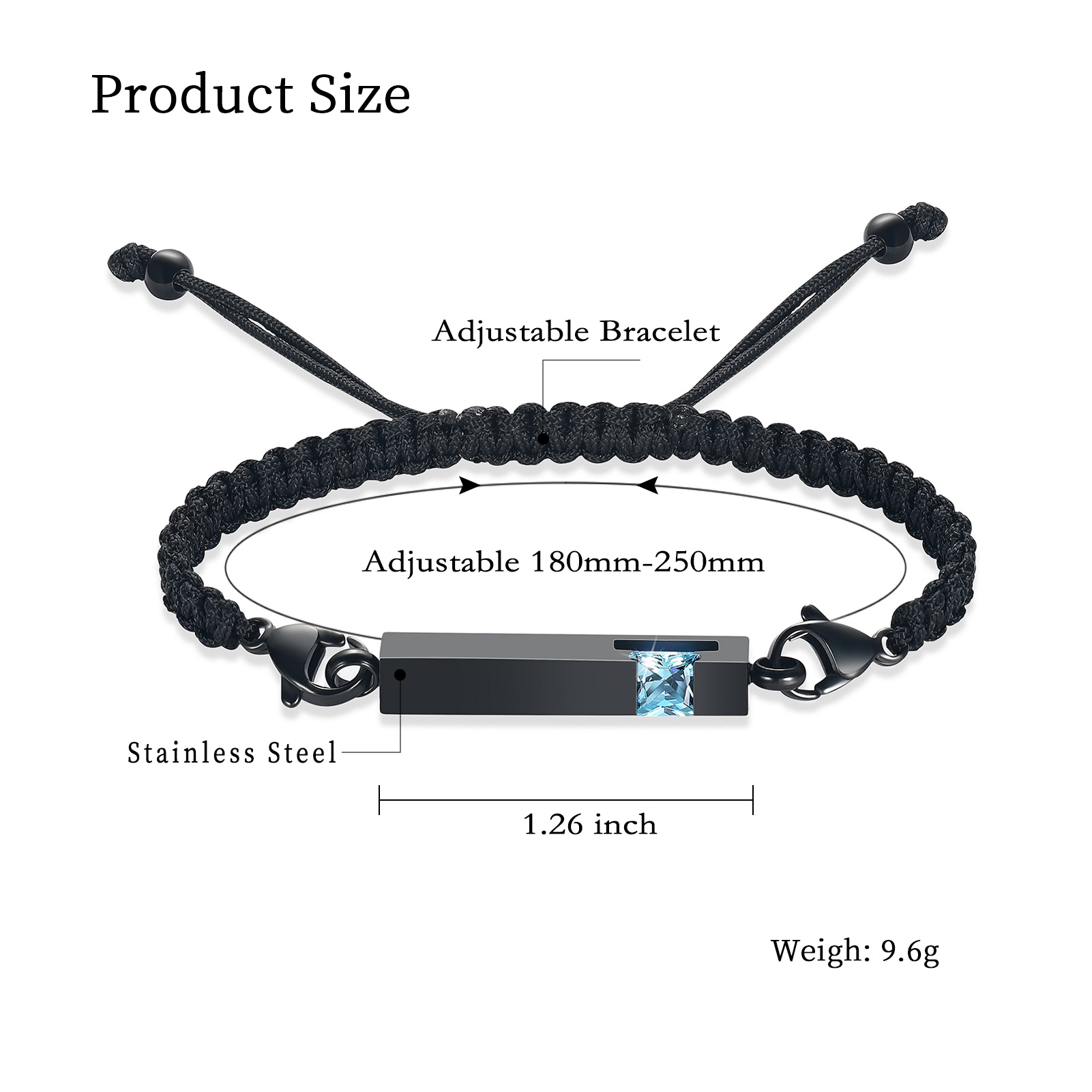 Bar Urn Bracelet for Ashes for Women Men Handmade Braided Rope Cremation Bangle - Picture 67 of 77