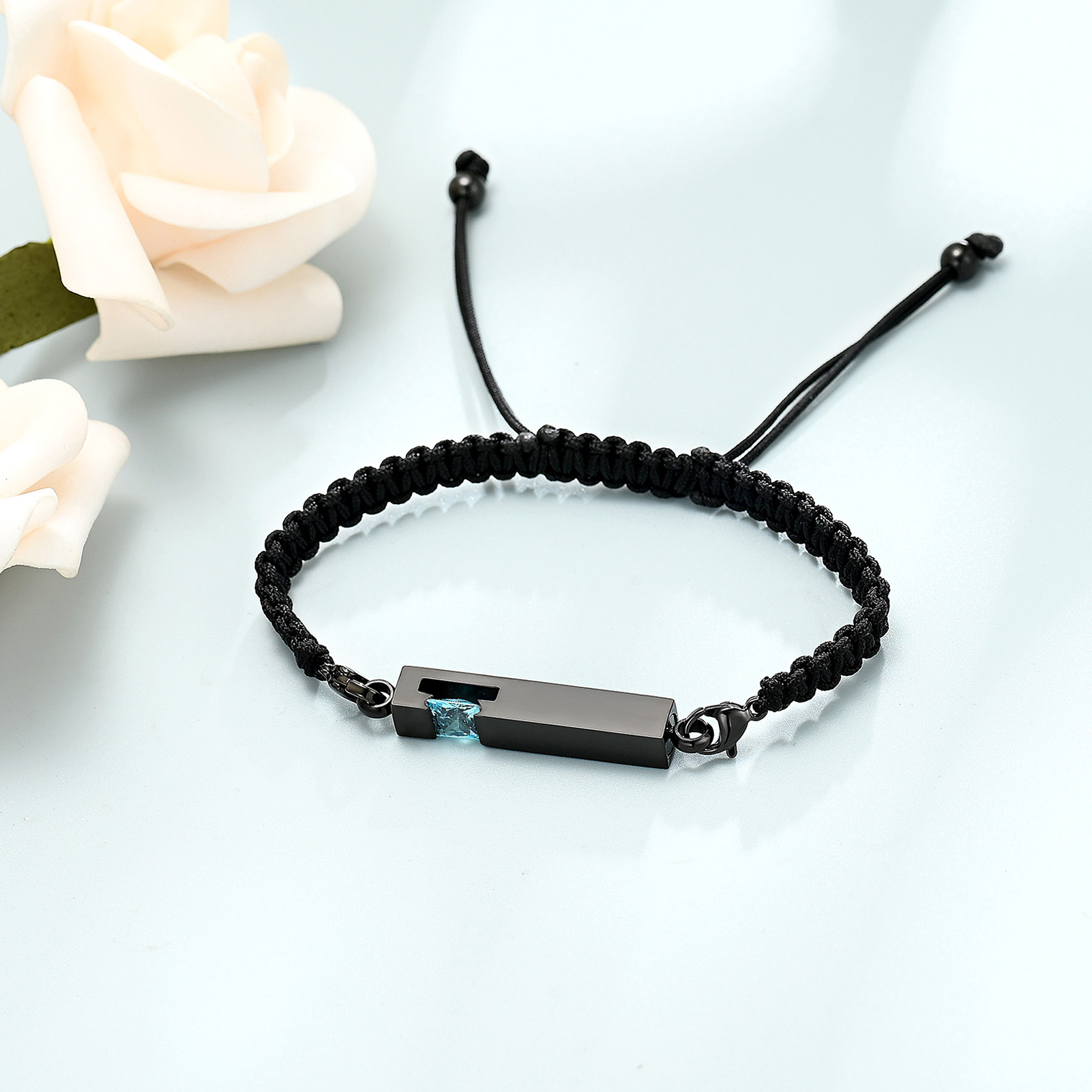 Bar Urn Bracelet for Ashes for Women Men Handmade Braided Rope Cremation Bangle - Picture 70 of 77
