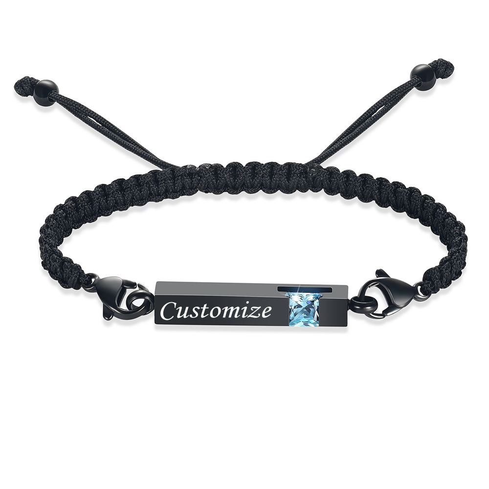 Bar Urn Bracelet for Ashes for Women Men Handmade Braided Rope Cremation Bangle - Picture 77 of 77