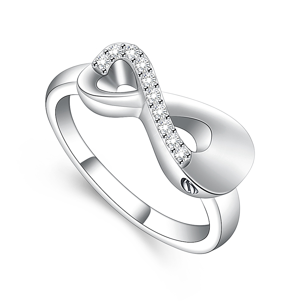 Cremation Jewelry Urn Ring for Ashes Infinity Crystal Memorial Ring F/ Human Pet - Picture 12 of 63