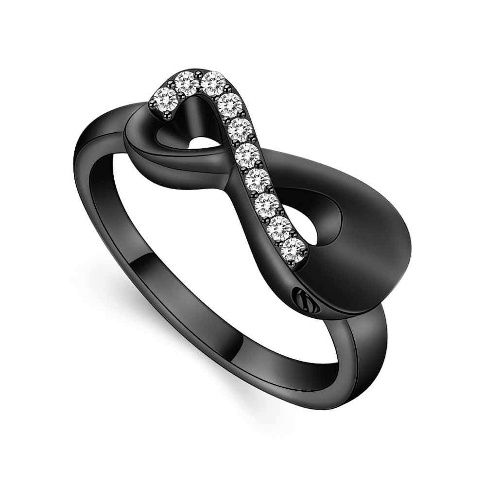 Cremation Jewelry Urn Ring for Ashes Infinity Crystal Memorial Ring F/ Human Pet - Picture 21 of 63