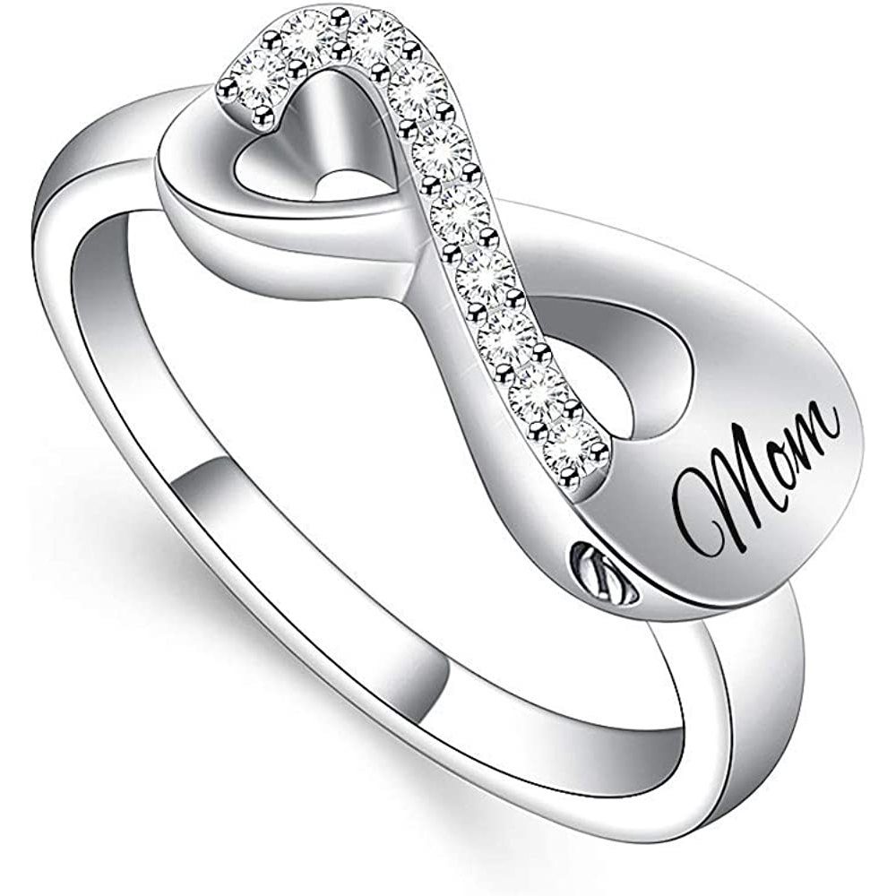 Cremation Jewelry Urn Ring for Ashes Infinity Crystal Memorial Ring F/ Human Pet - Picture 38 of 63