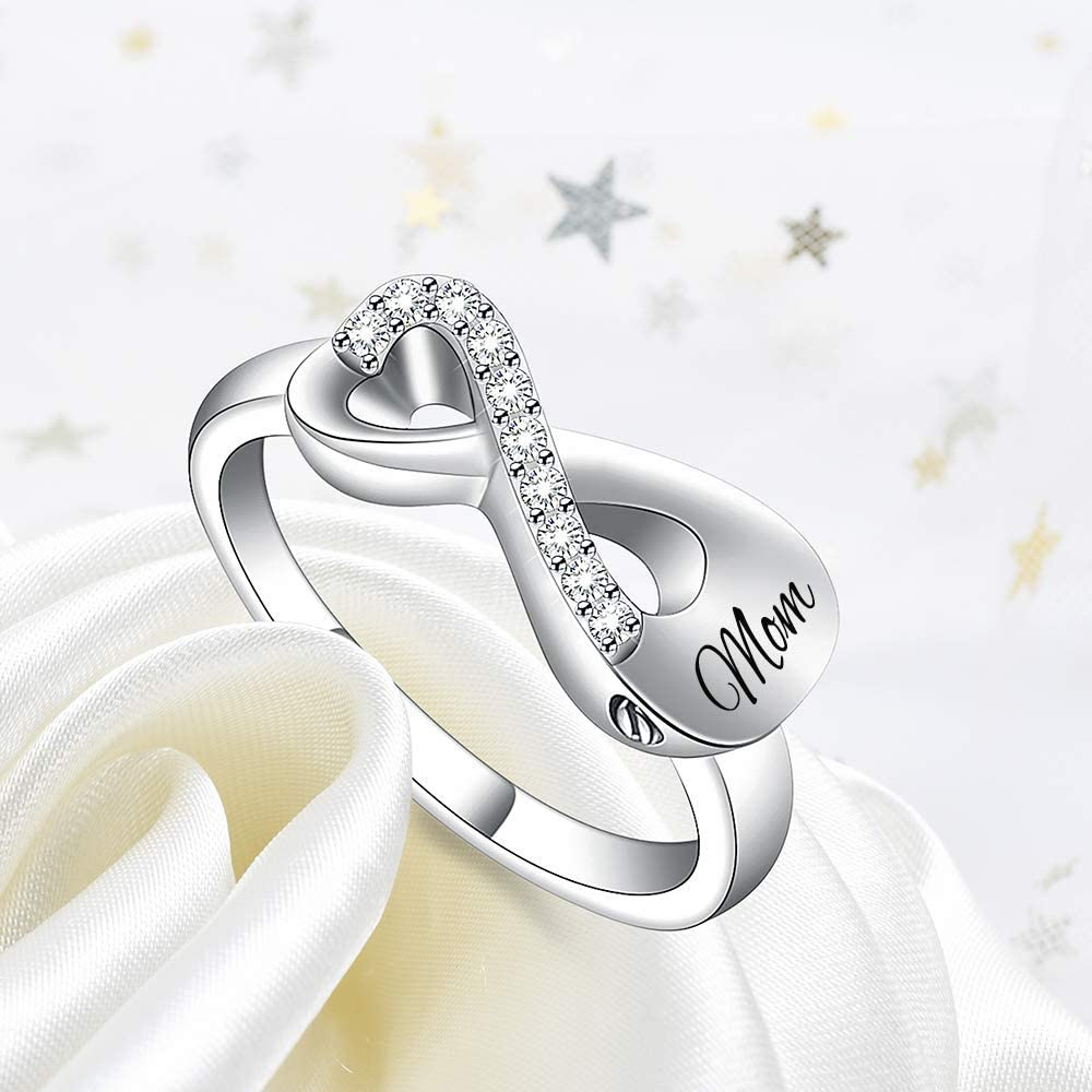 Cremation Jewelry Urn Ring for Ashes Infinity Crystal Memorial Ring F/ Human Pet - Picture 40 of 63