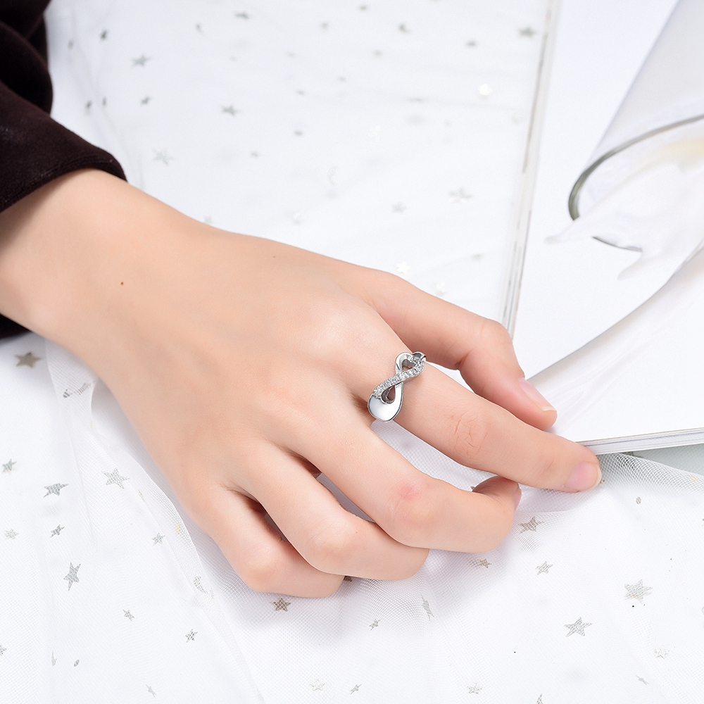 Cremation Jewelry Urn Ring for Ashes Infinity Crystal Memorial Ring F/ Human Pet - Picture 42 of 63