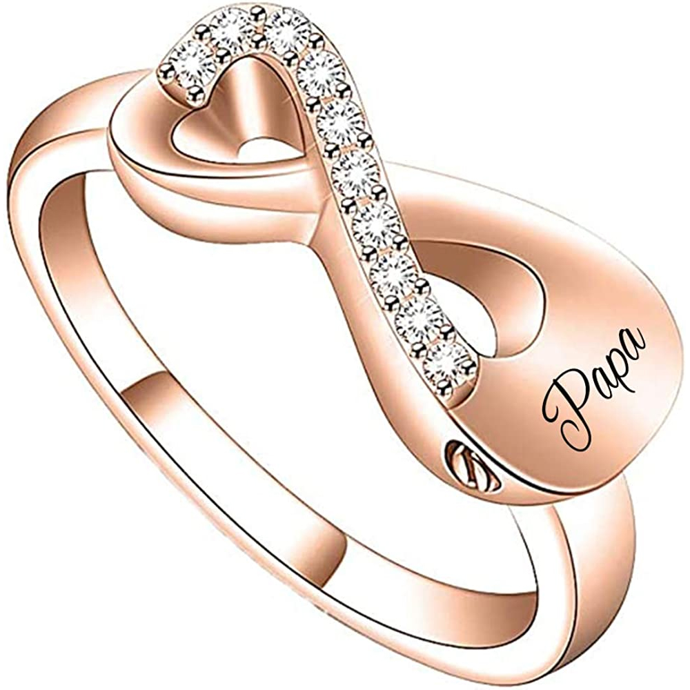 Cremation Jewelry Urn Ring for Ashes Infinity Crystal Memorial Ring F/ Human Pet - Picture 59 of 63