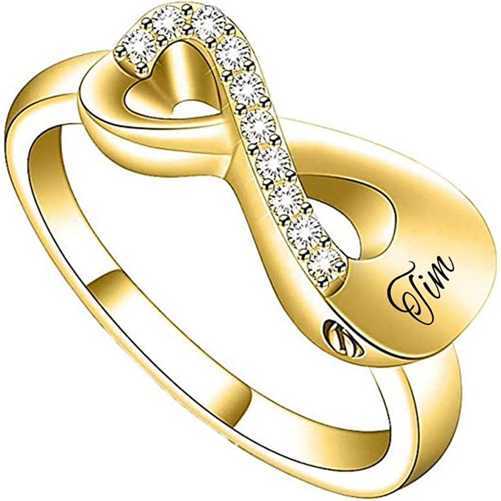 Cremation Jewelry Urn Ring for Ashes Infinity Crystal Memorial Ring F/ Human Pet - Picture 61 of 63