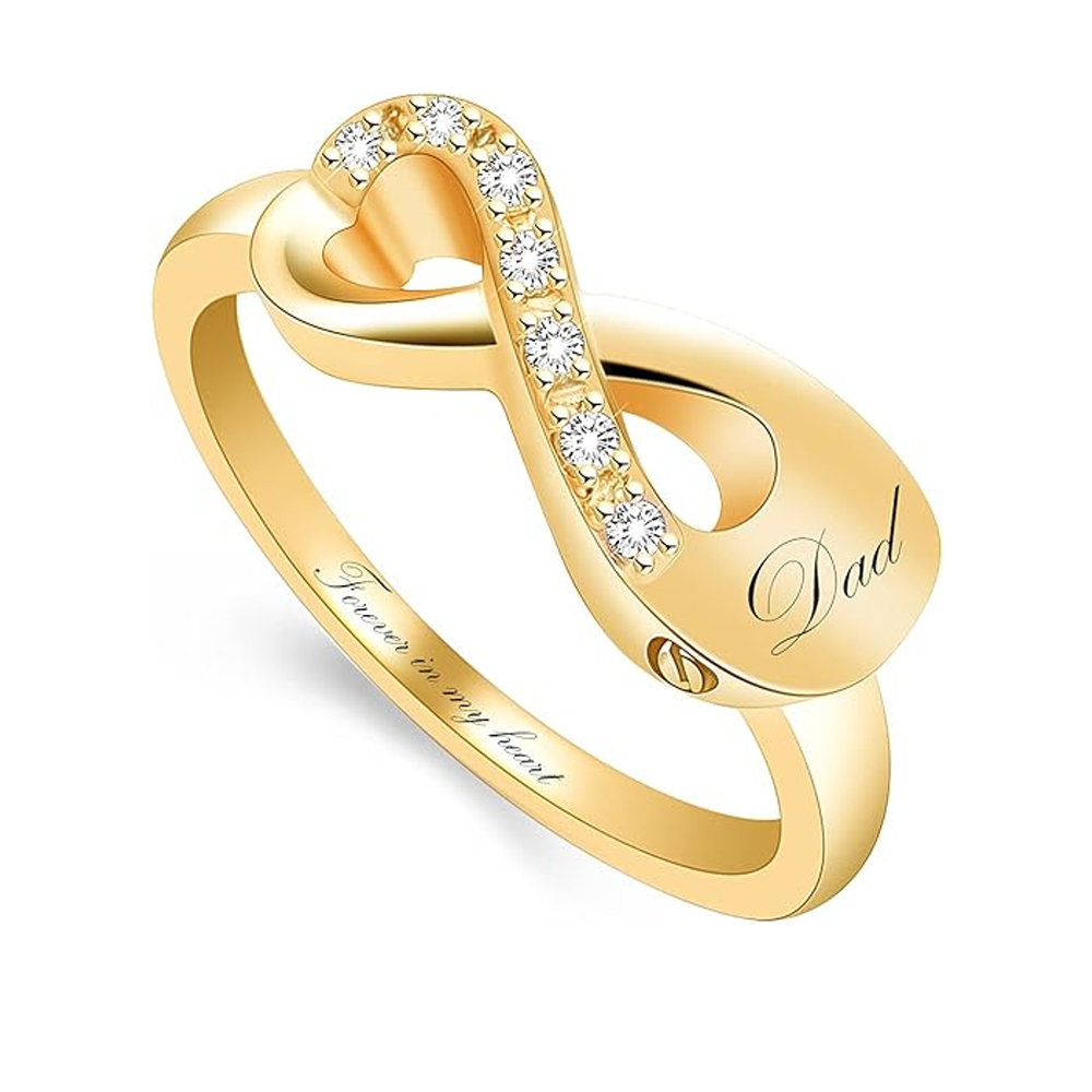 Cremation Jewelry Urn Ring for Ashes Infinity Crystal Memorial Ring F/ Human Pet - Picture 62 of 63