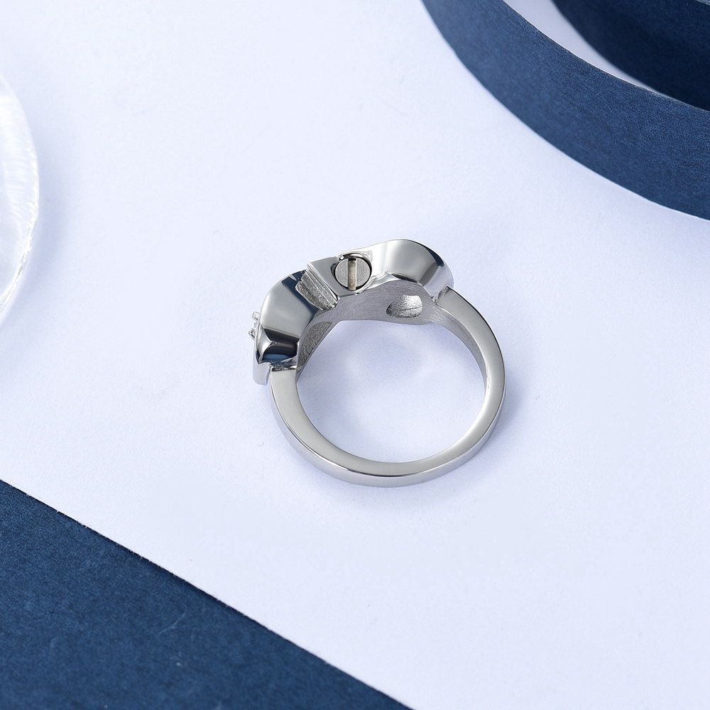 Infinity Cremation Urn Ring for Ashes for Women Angel Wing Heart Infinity Rings - Picture 32 of 72