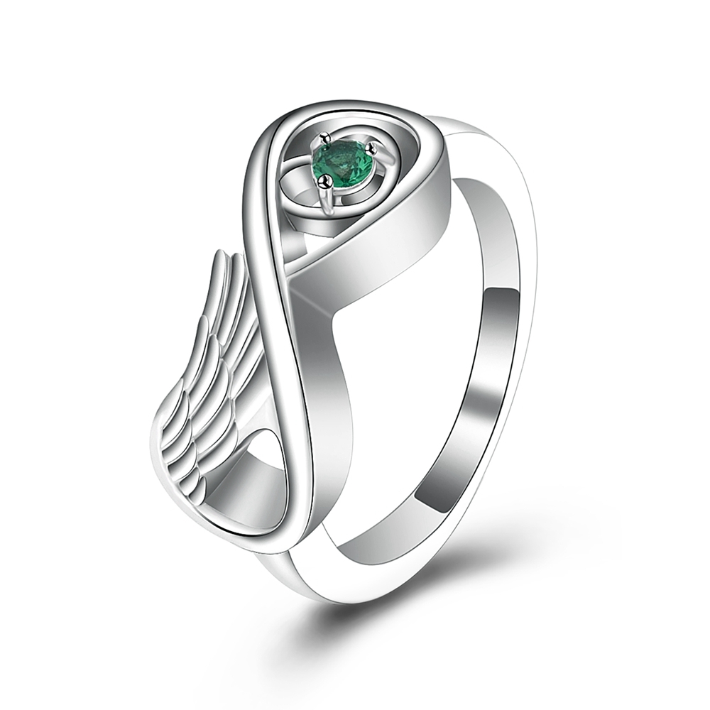 Infinity Cremation Urn Ring for Ashes for Women Angel Wing Heart Infinity Rings - Picture 34 of 72