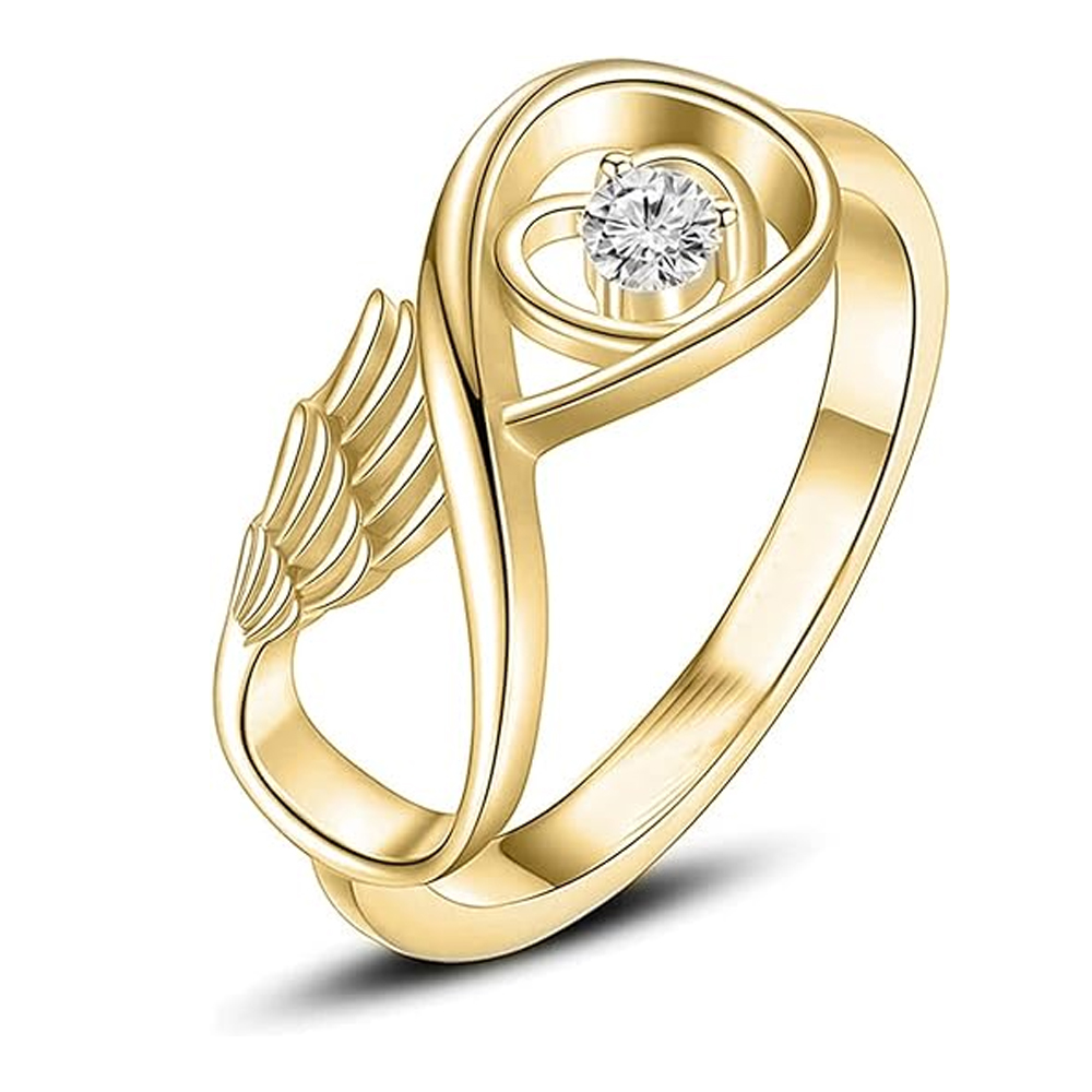 Infinity Cremation Urn Ring for Ashes for Women Angel Wing Heart Infinity Rings - Picture 59 of 72