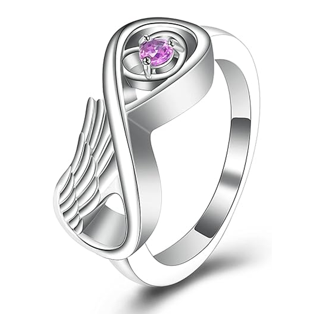Infinity Cremation Urn Ring for Ashes for Women Angel Wing Heart Infinity Rings - Picture 61 of 72
