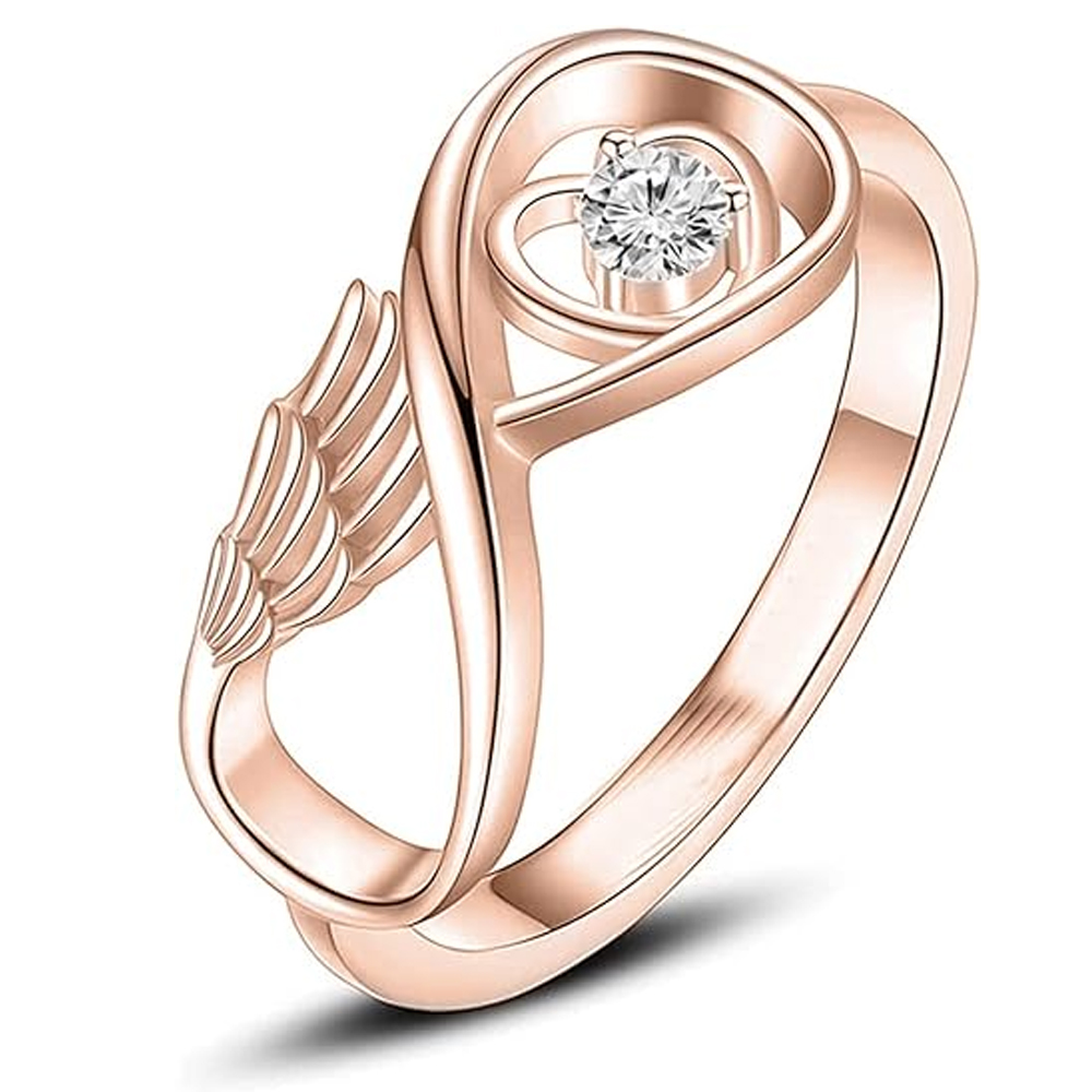 Infinity Cremation Urn Ring for Ashes for Women Angel Wing Heart Infinity Rings - Picture 62 of 72