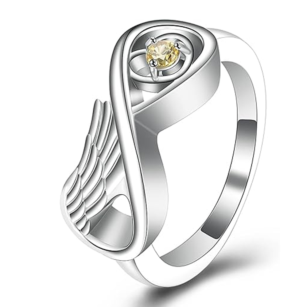 Infinity Cremation Urn Ring for Ashes for Women Angel Wing Heart Infinity Rings - Picture 64 of 72