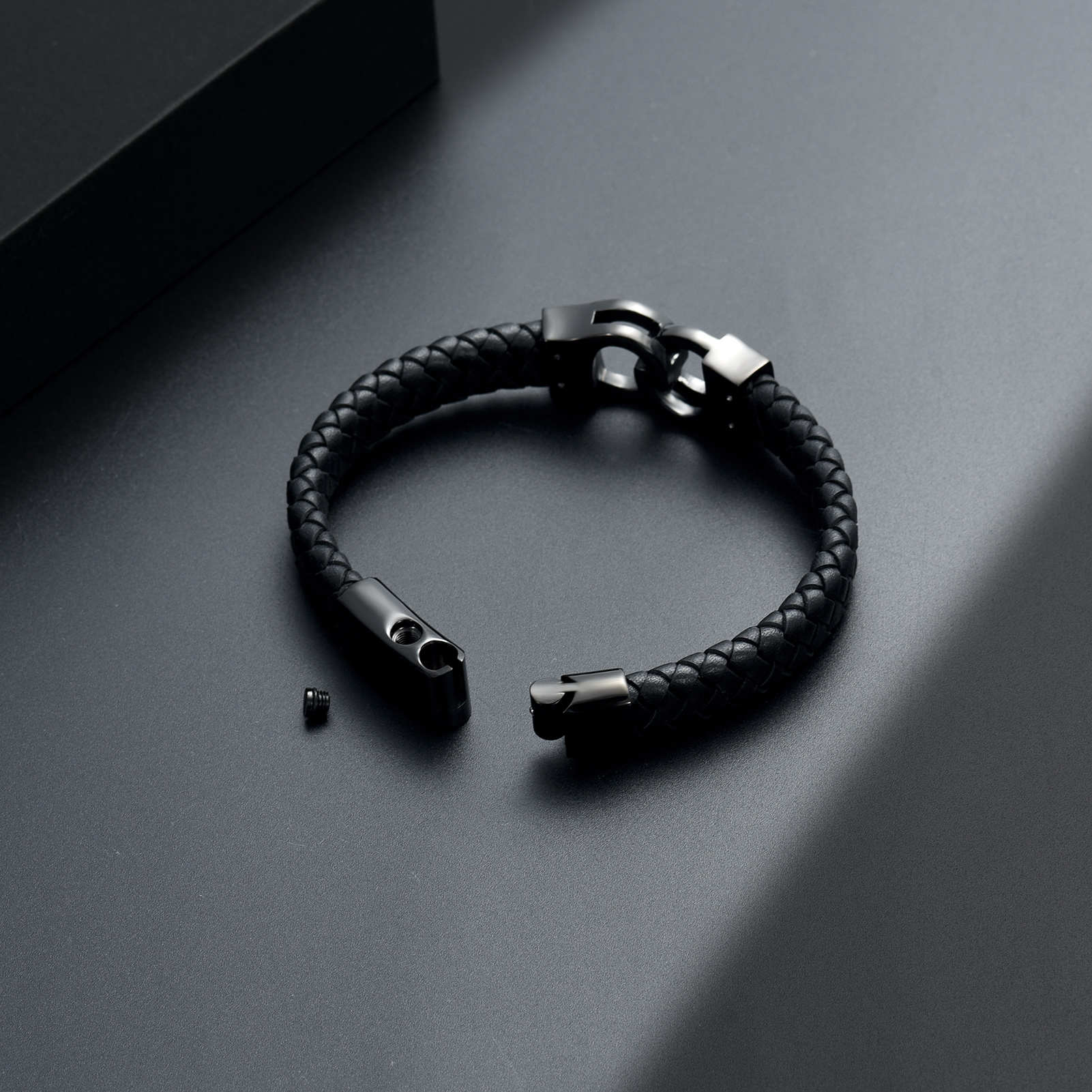 Urn Bracelet for Ashes Leather Cremation Bracelet F/ Human Ashes Memorial Bangle - Picture 20 of 32