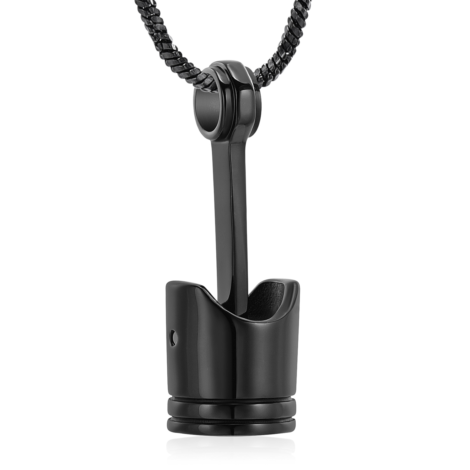Car Parts Stainless Steel Piston Cremation Urn Necklace Keepsake for Men Women