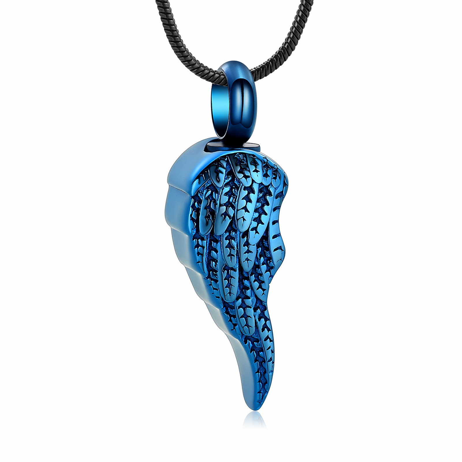 Stainless Steel Wing Cremation Pendant Keepsake Urn Necklace For Ashes Jewellery - Picture 12 of 28