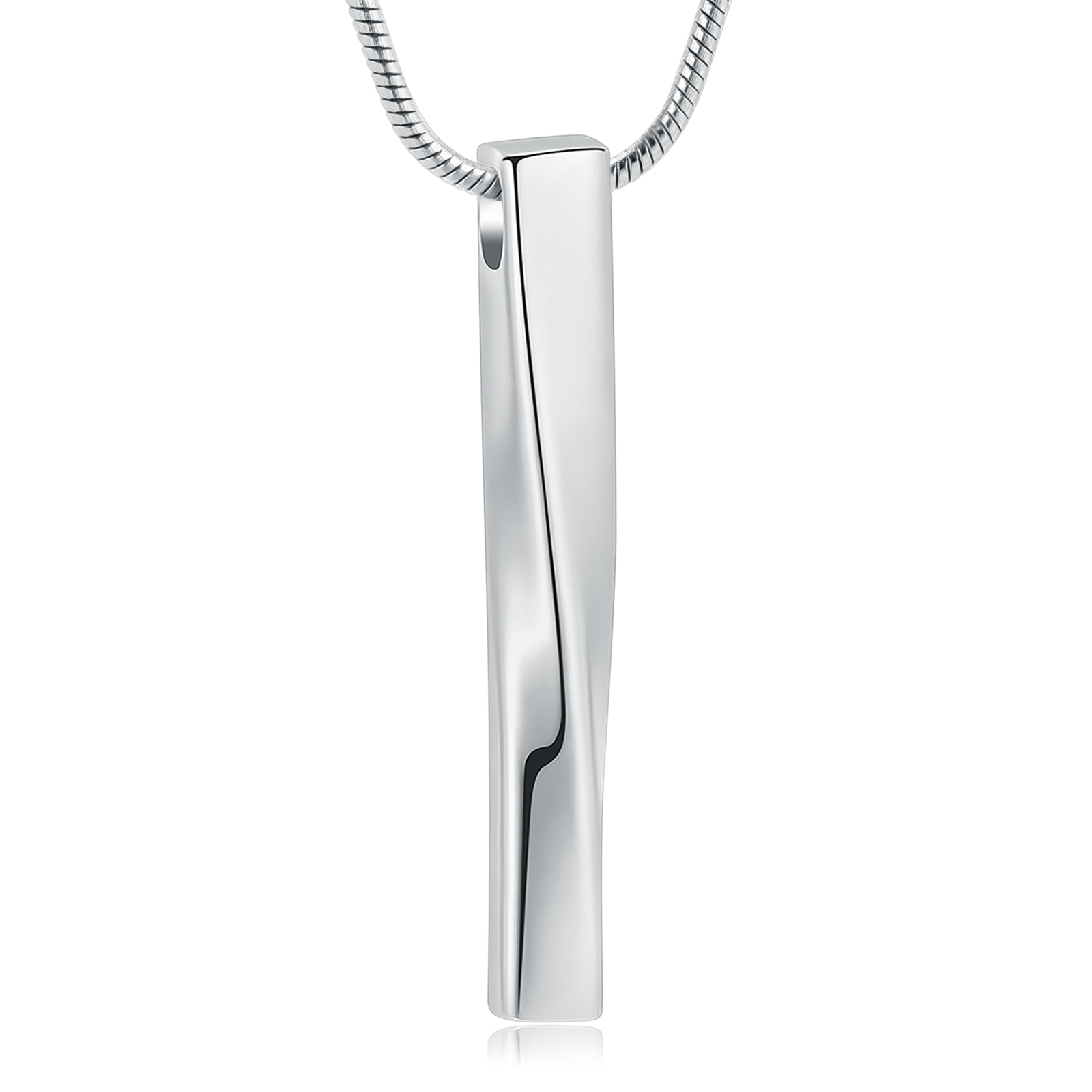 Stainless Steel Twist Bar Cremation Jewellery Urns For Ashes Urn Necklace Gift - Picture 3 of 7