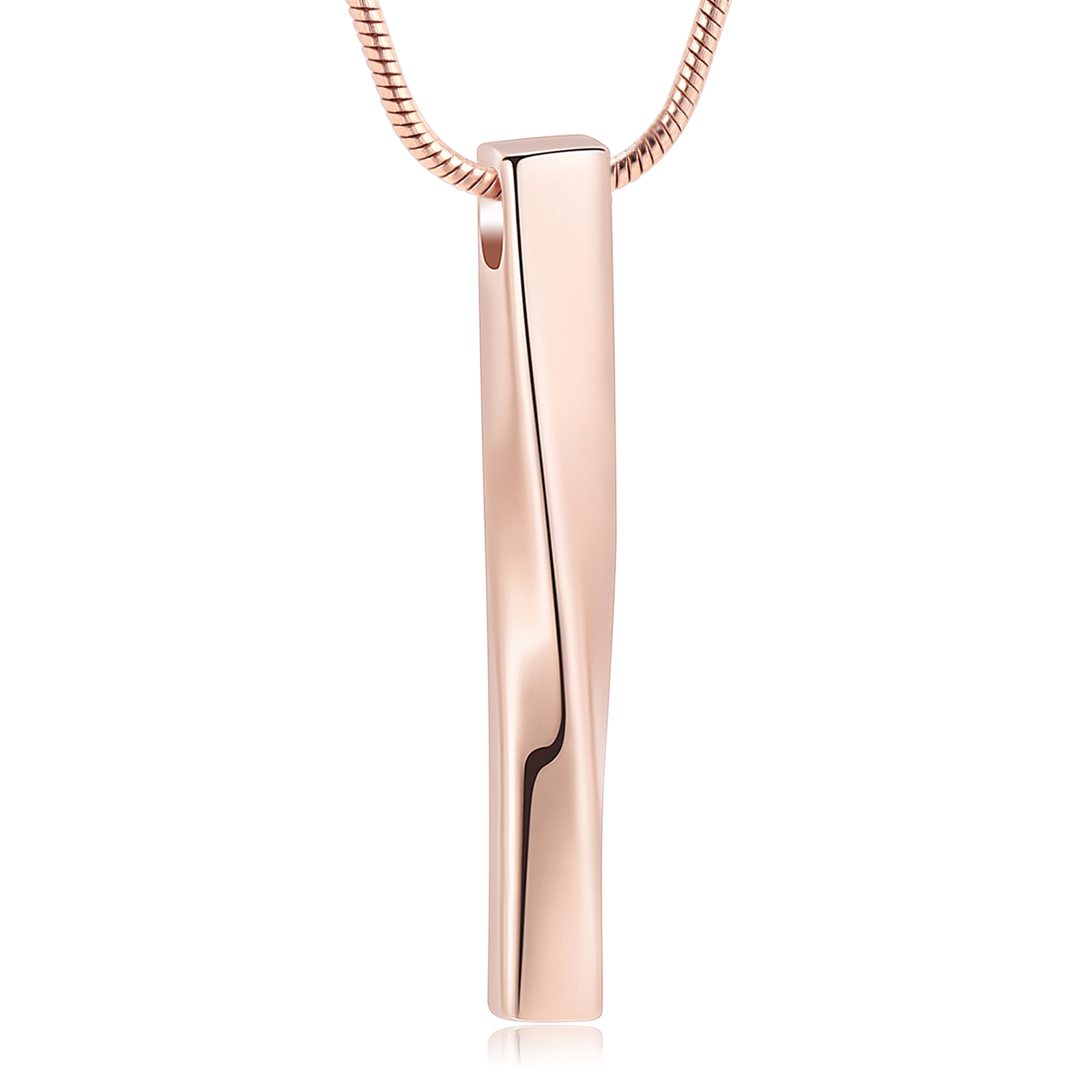 Stainless Steel Twist Bar Cremation Jewellery Urns For Ashes Urn Necklace Gift - Picture 5 of 7