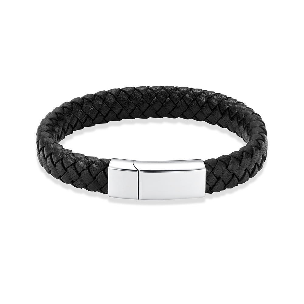 Braided Leather Bracelet Funeral Urns Bracelet for Ashes Bangle Memorial Jewelry