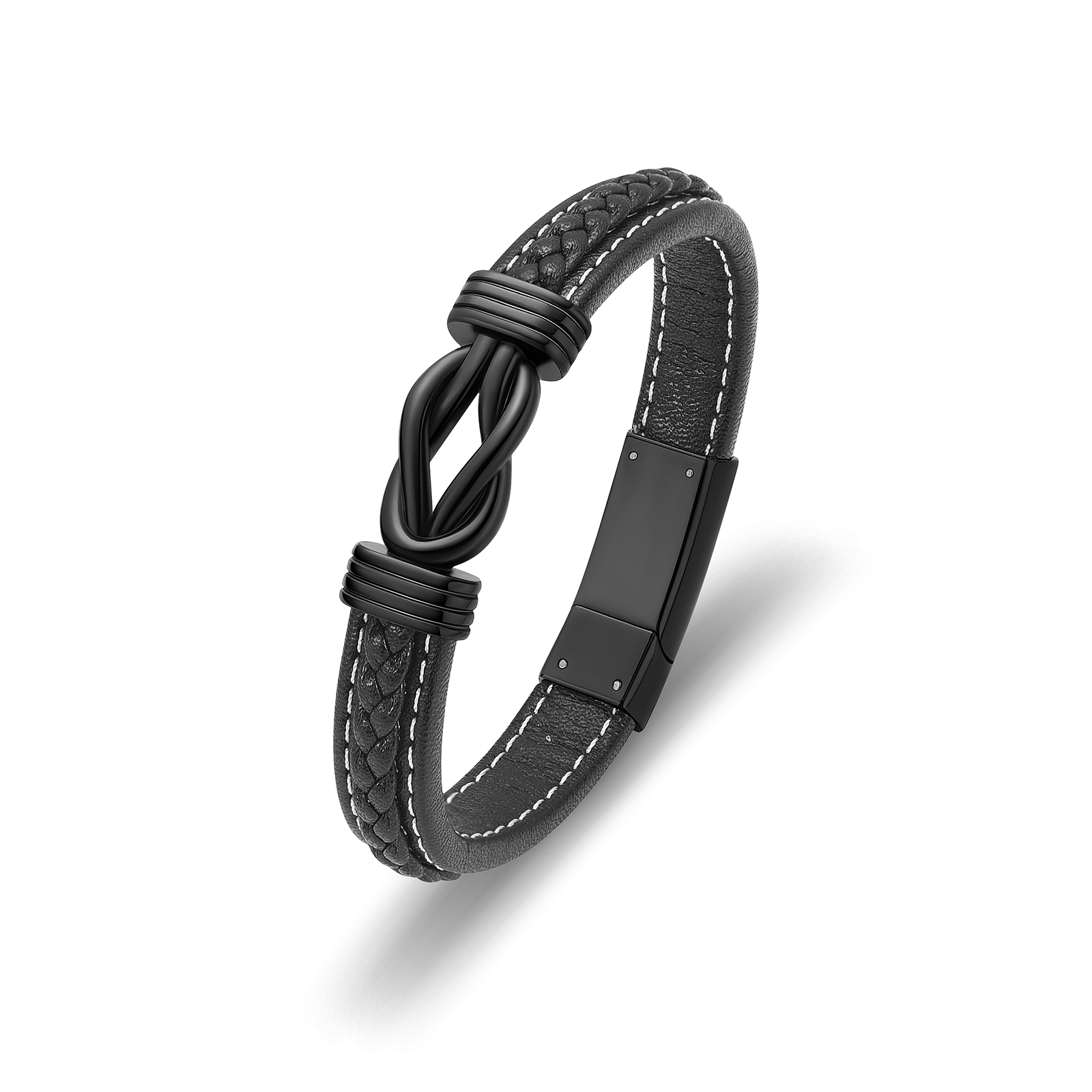 Urn Bracelet for Ashes for Women Men Infinity Knot Cremation Leather Cuff Bangle - Picture 22 of 41