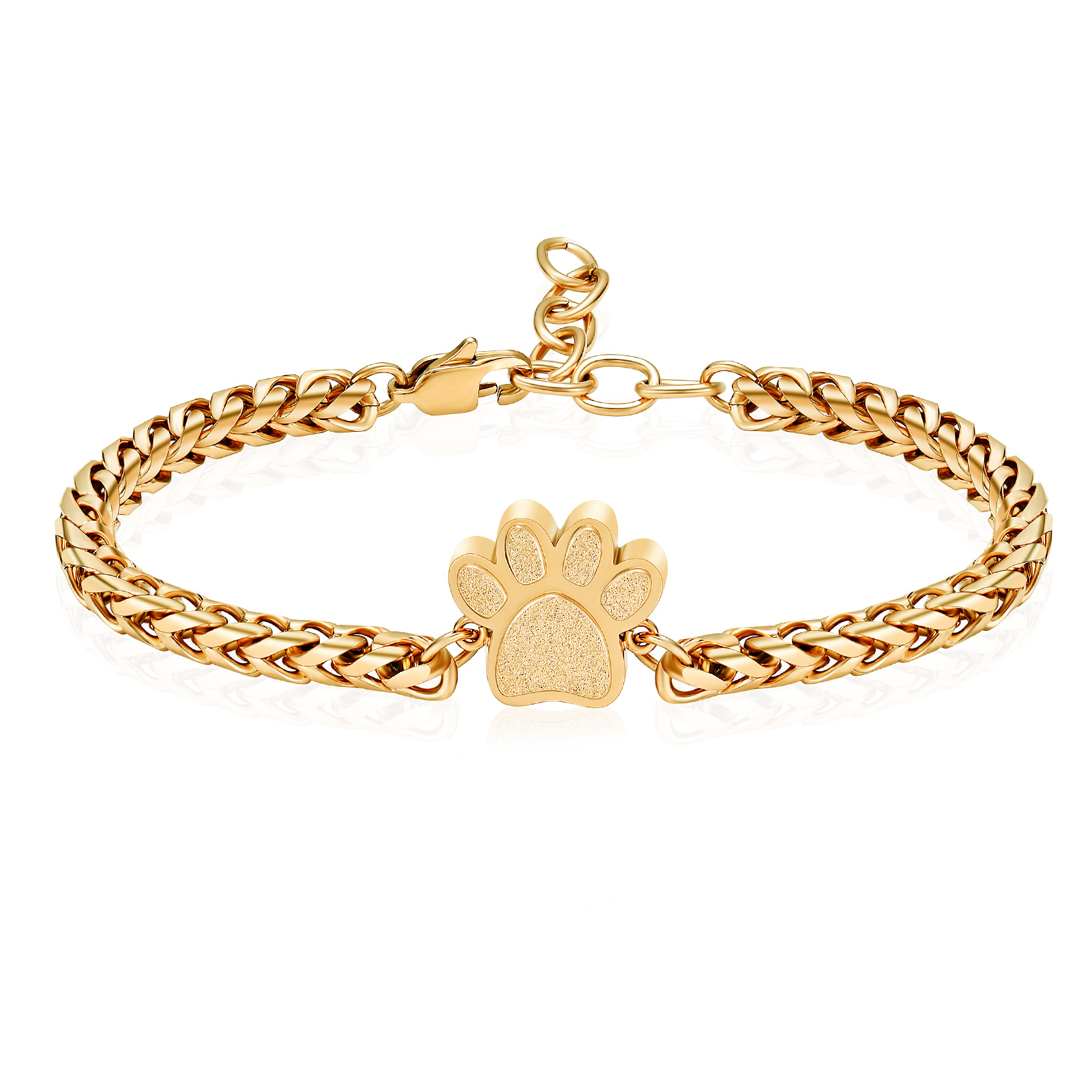 Stainless Steel Paw Print Urn Locket Pet Funeral Urn Bracelet for Dog Cat Ashes - Picture 8 of 39
