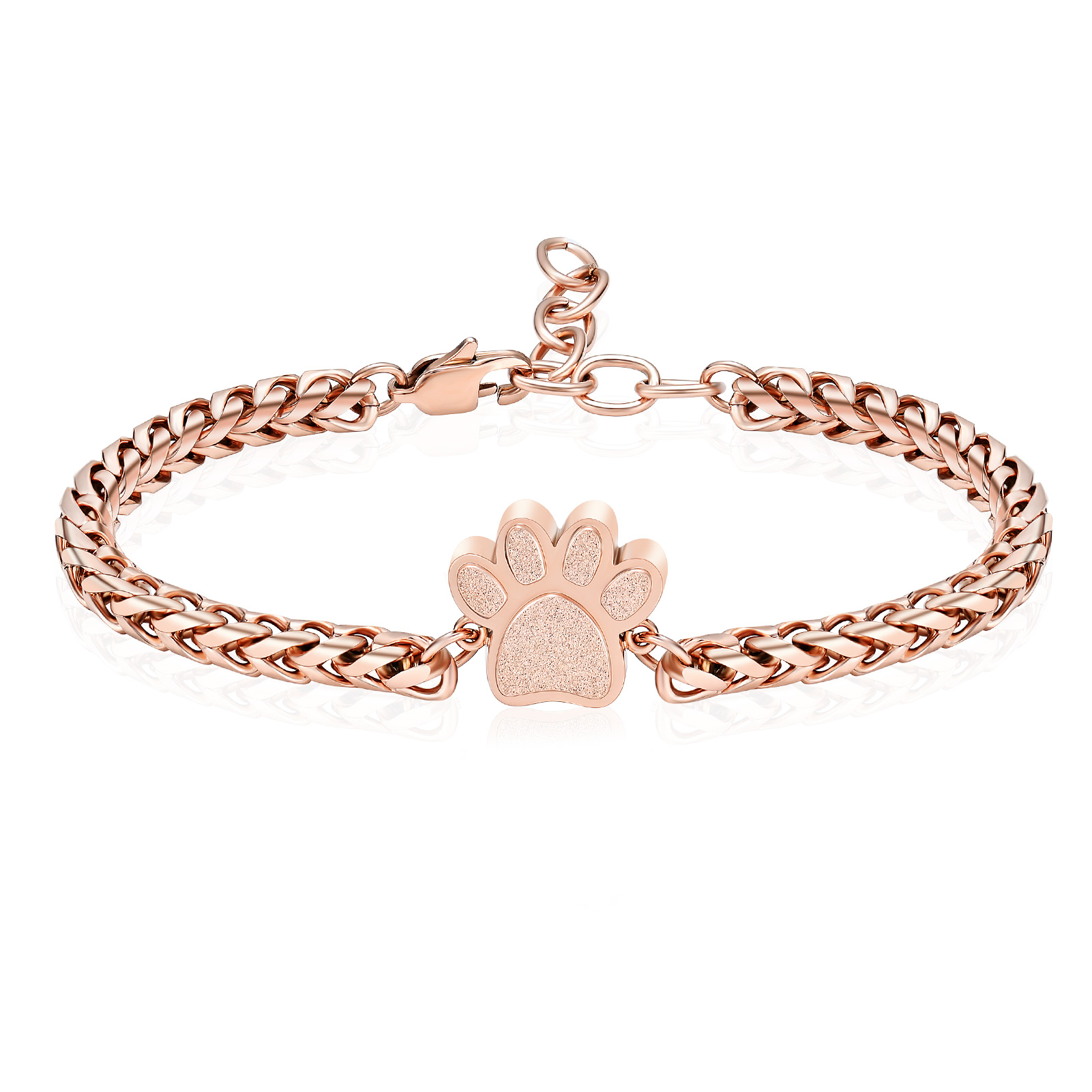 Stainless Steel Paw Print Urn Locket Pet Funeral Urn Bracelet for Dog Cat Ashes - Picture 14 of 39