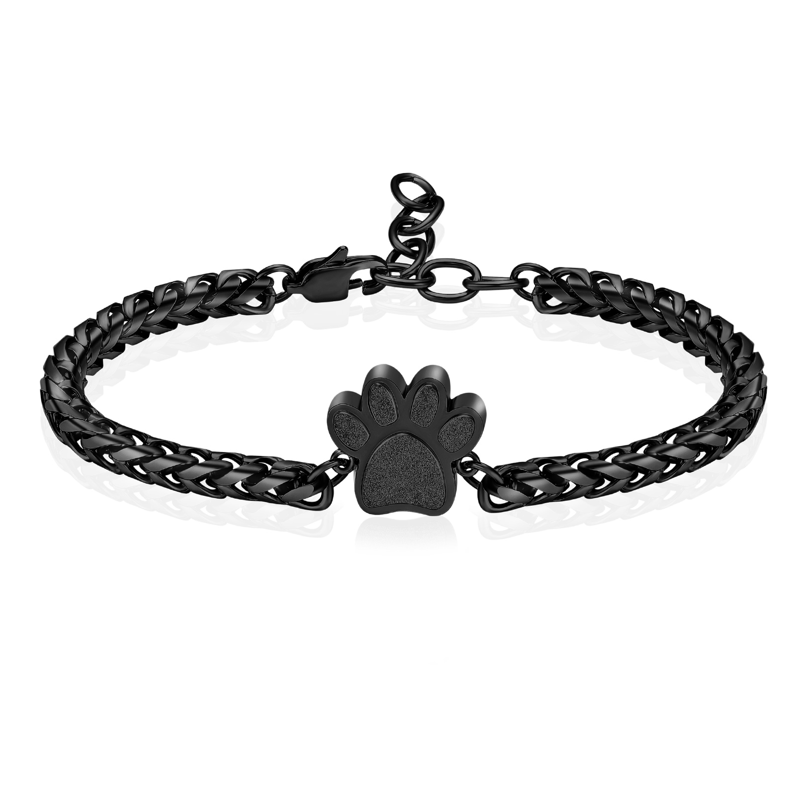 Stainless Steel Paw Print Urn Locket Pet Funeral Urn Bracelet for Dog Cat Ashes - Picture 20 of 39