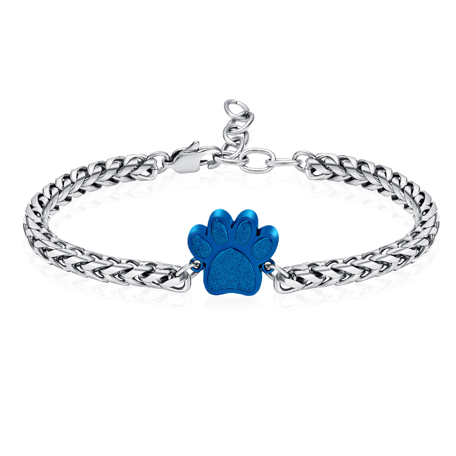 Stainless Steel Paw Print Urn Locket Pet Funeral Urn Bracelet for Dog Cat Ashes - Picture 38 of 39