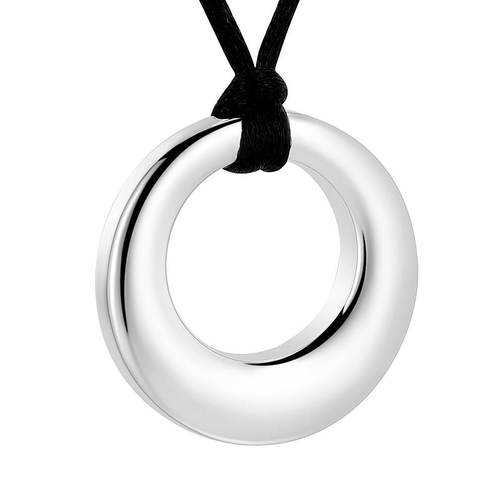 Stainless Steel Circle of Life Urn Pendant Memory Necklace for Cremation Ashes