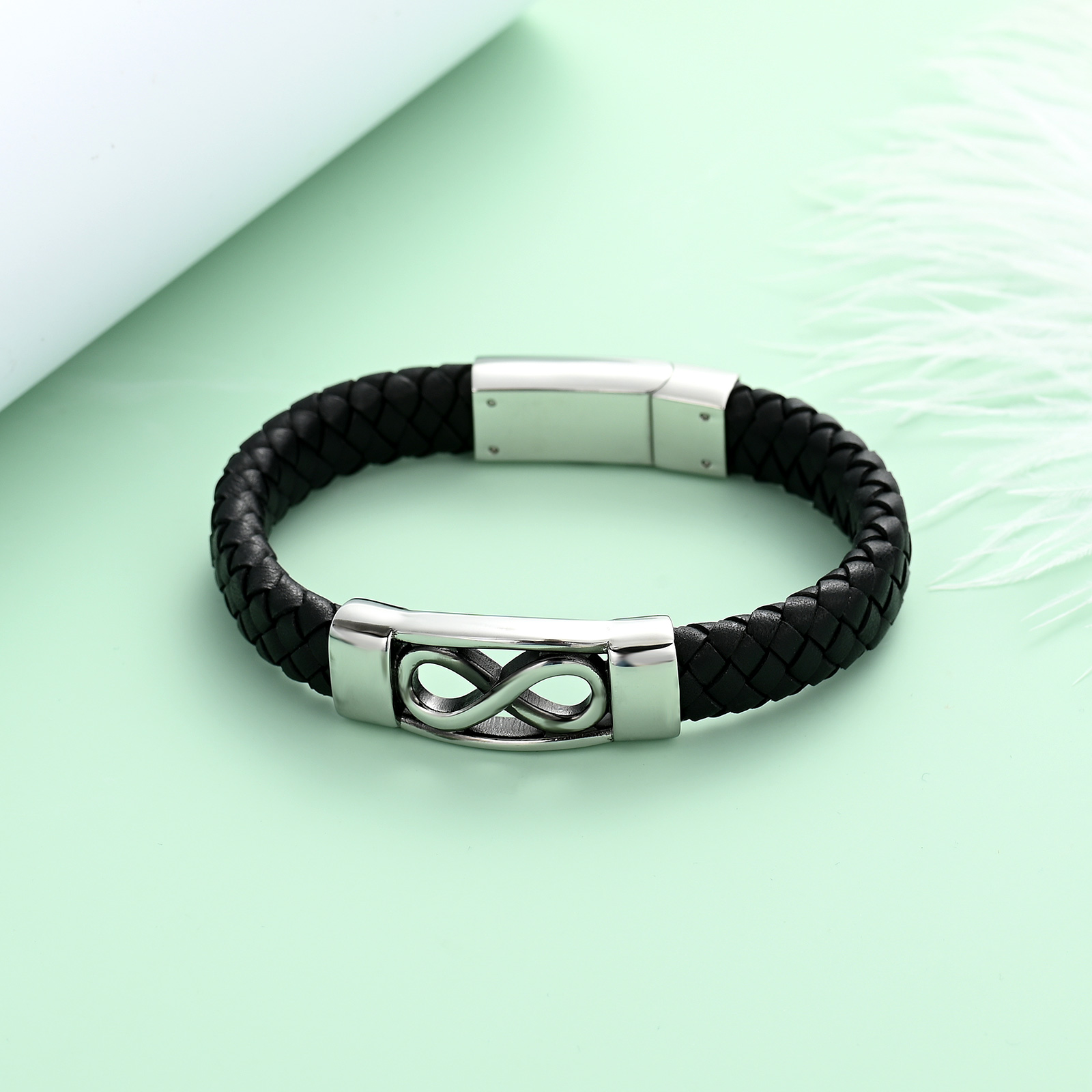 Infinity Women Men's Cremation Urn Bracelet for Ashes Leather Cuff Urn Bracelet - Picture 32 of 38