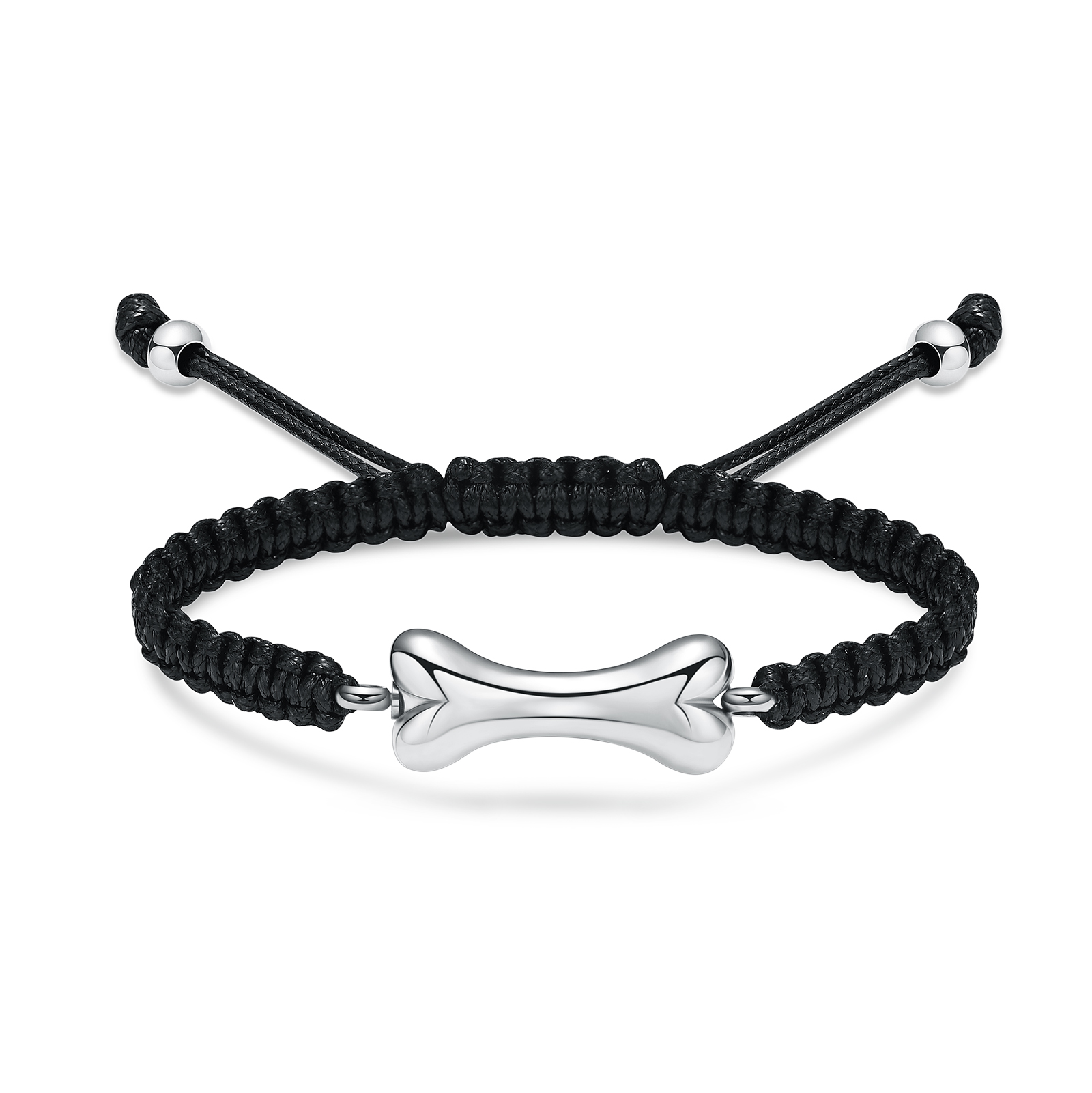 Stainless Steel Bone Braided Rope Funeral Urns Bracelet for Cremation Ashes Gift