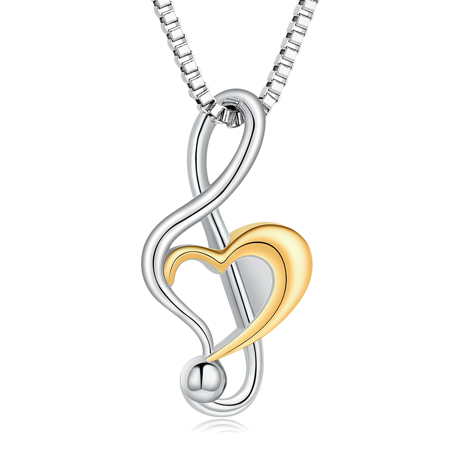 Music Note Ashes Cremation Locket Hold Ashes Keepsake Memorial Ash Urn Necklace