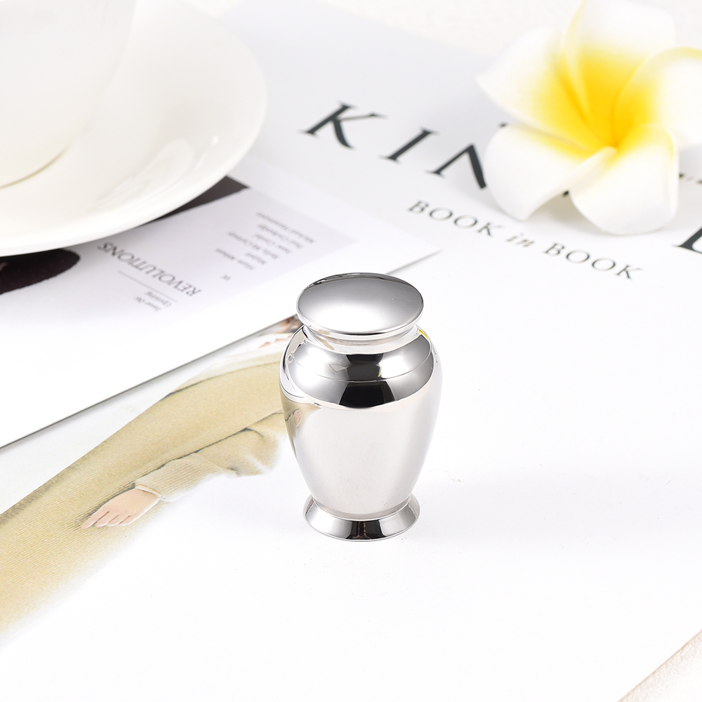 43*28mm Stainless steel Mini Urn for Cremation Ashes Keepsake Memorial Small Urn