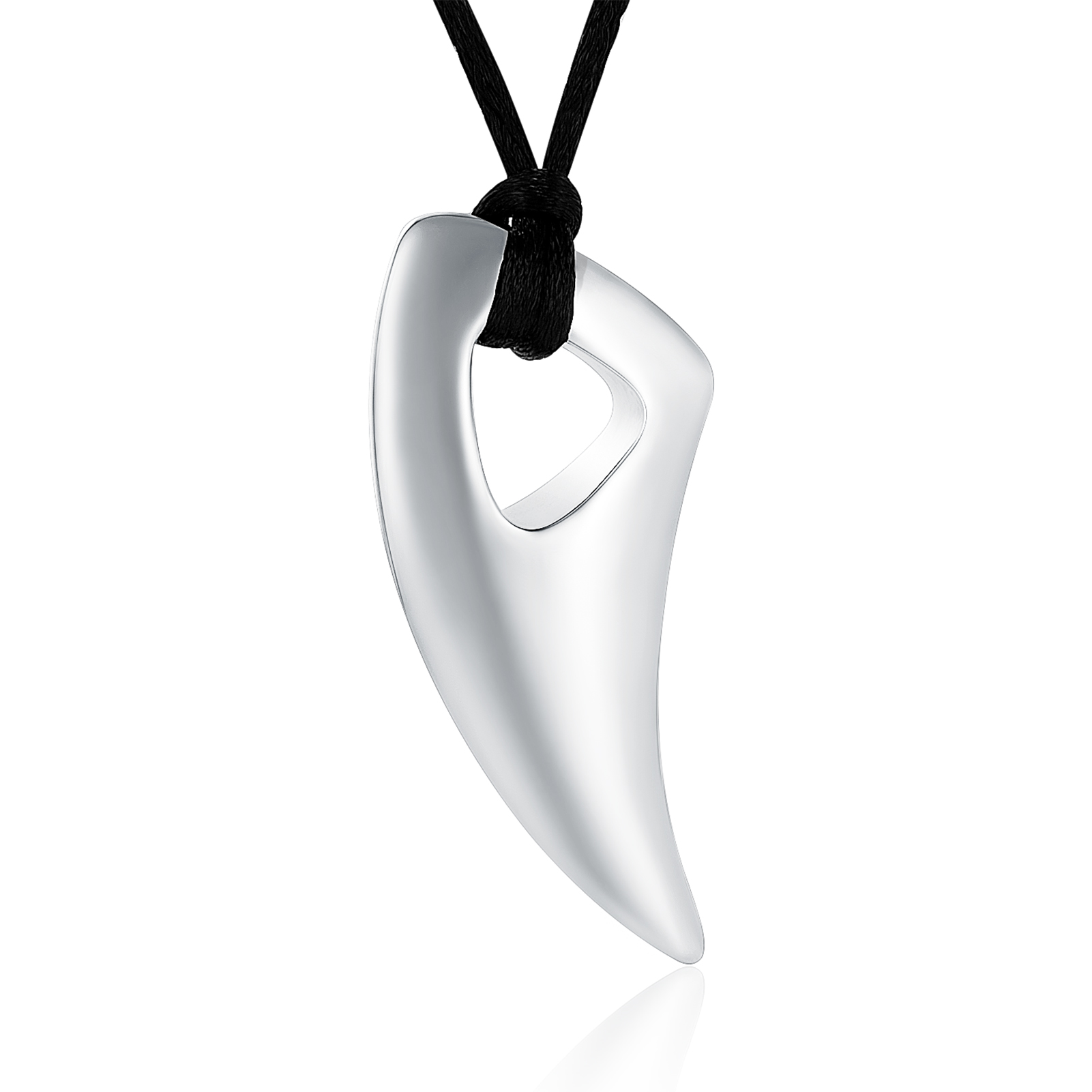 Wolf Teeth Cremation Necklace for Ashes Stainless Steel Pendant Memorial Jewelry