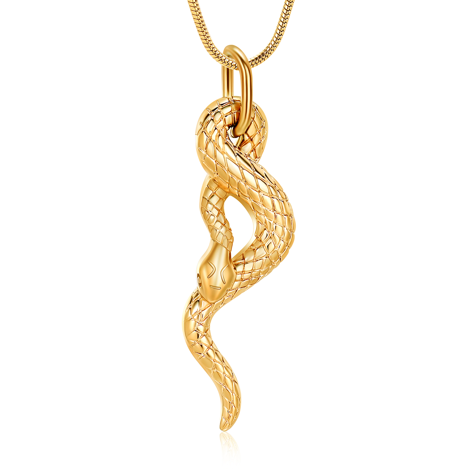 Snake Urn Necklace for Human Ashes Memorial Keepsake Ashes Urn Cremation Jewelry