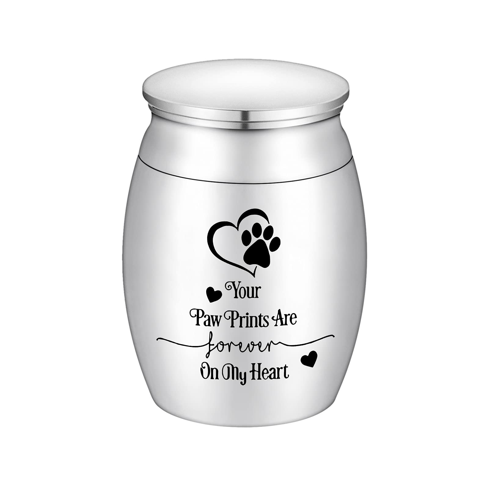 Mini Pet Paw Print Memorial Small Urn for Dog & Cat Ashes Cremation Urn Keepsake
