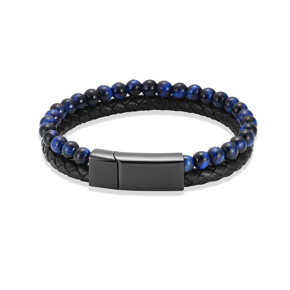 Lava Stone Urn Bracelet for Ashes Genuine Leather Cremation Gift for Women Men - Picture 12 of 50