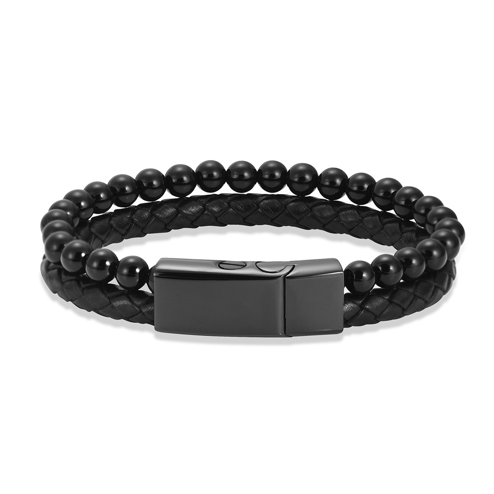 Lava Stone Urn Bracelet for Ashes Genuine Leather Cremation Gift for Women Men - Picture 23 of 50