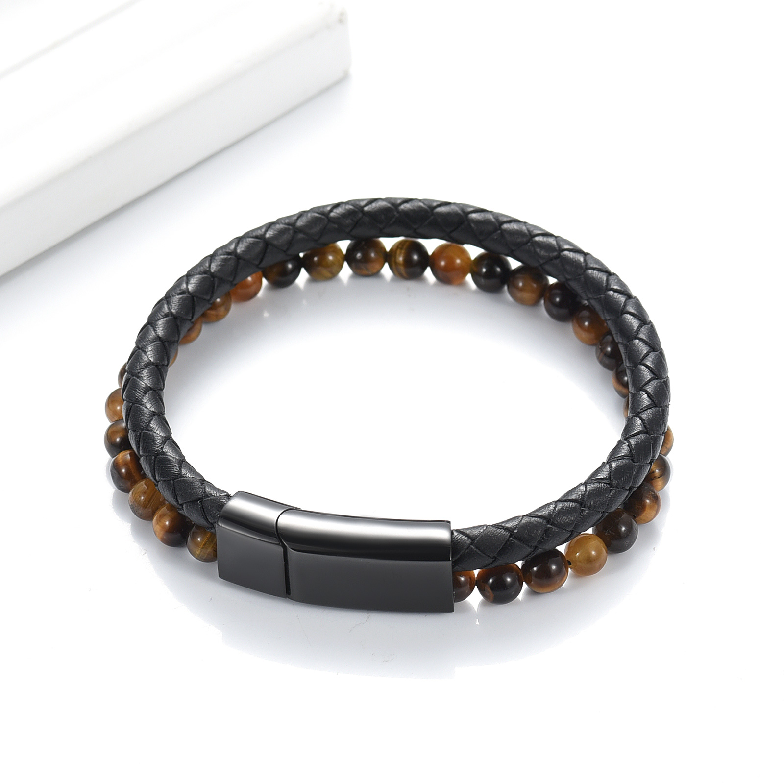 Lava Stone Urn Bracelet for Ashes Genuine Leather Cremation Gift for Women Men - Picture 34 of 50
