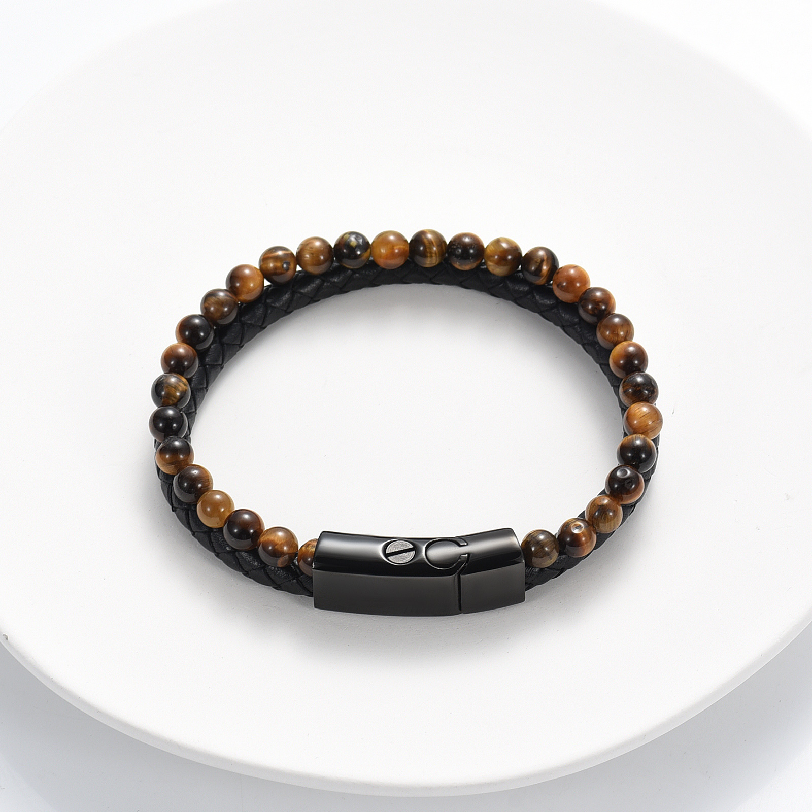 Lava Stone Urn Bracelet for Ashes Genuine Leather Cremation Gift for Women Men - Picture 37 of 50