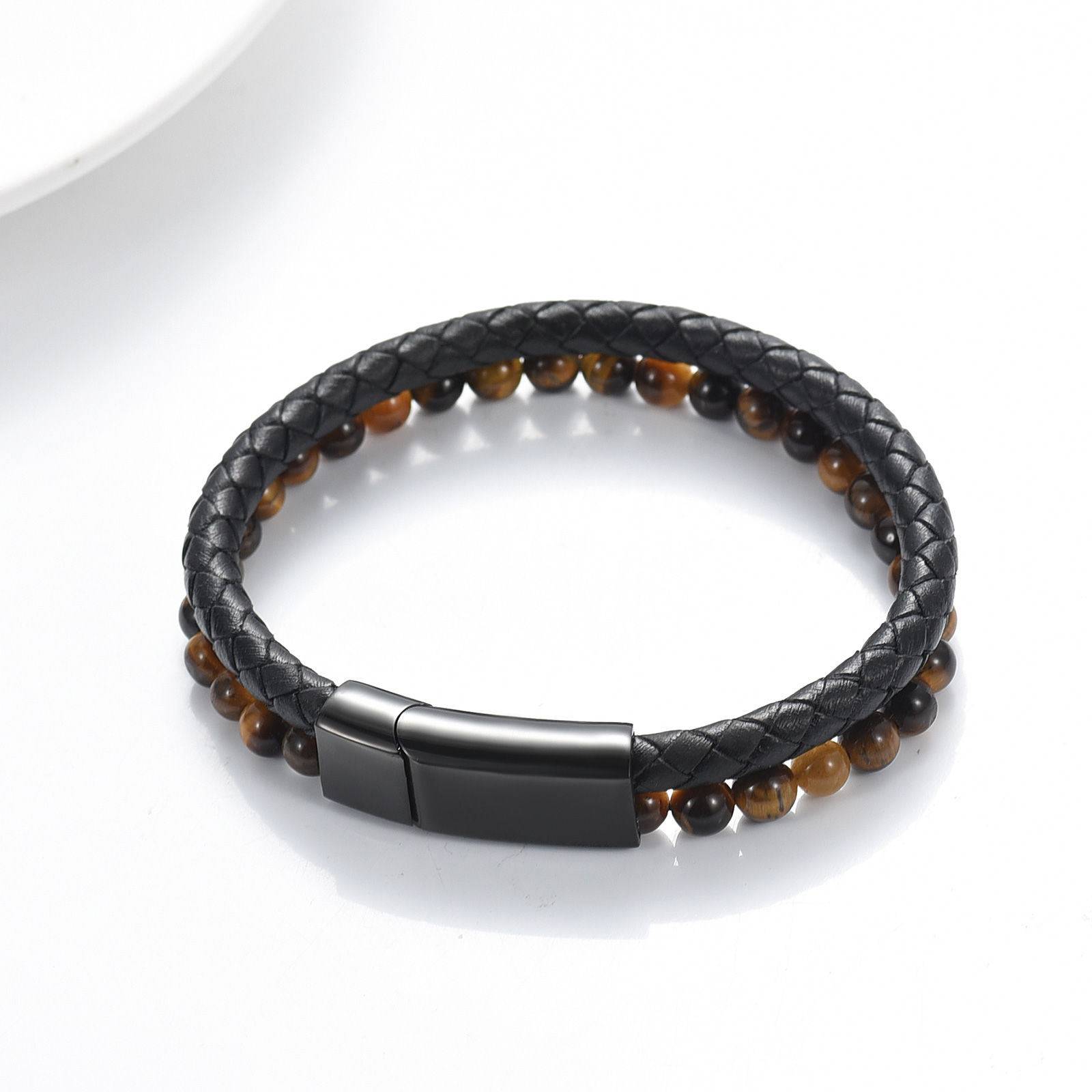 Lava Stone Urn Bracelet for Ashes Genuine Leather Cremation Gift for Women Men - Picture 38 of 50