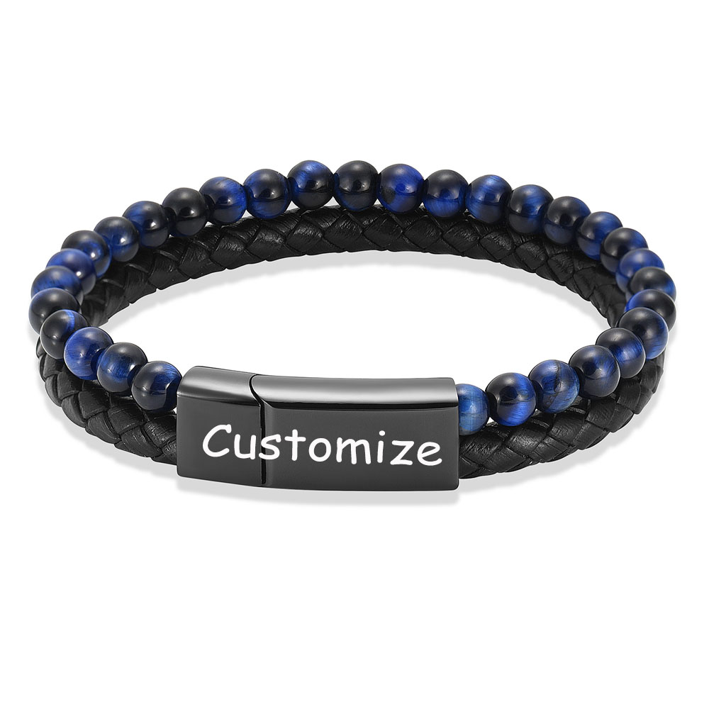 Lava Stone Urn Bracelet for Ashes Genuine Leather Cremation Gift for Women Men - Picture 40 of 50